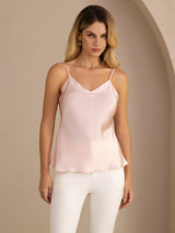 [Light Pink] SilkSilky-UK Spaghetti Strap V Neck Camisole 004