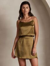 [Brown] SilkSilky-UK Spaghetti Strap Camisole 001