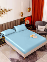 [Light Blue] SilkSilky-UK 19Momme Bed Linen Set 001