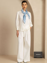 [Light Blue] SilkSilky-UK Scarf 003