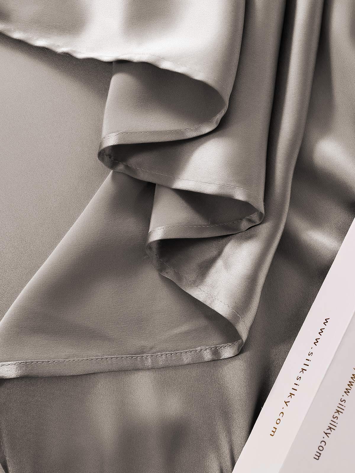 [Gray] SilkSilky-UK 19Momme Pure Silk Bedding Set 008
