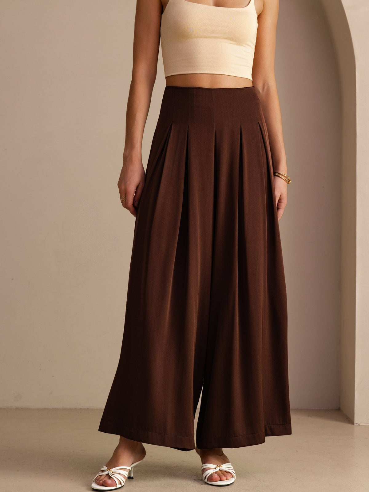 [Coffee] SilkSilky-UK Womens Pants 001