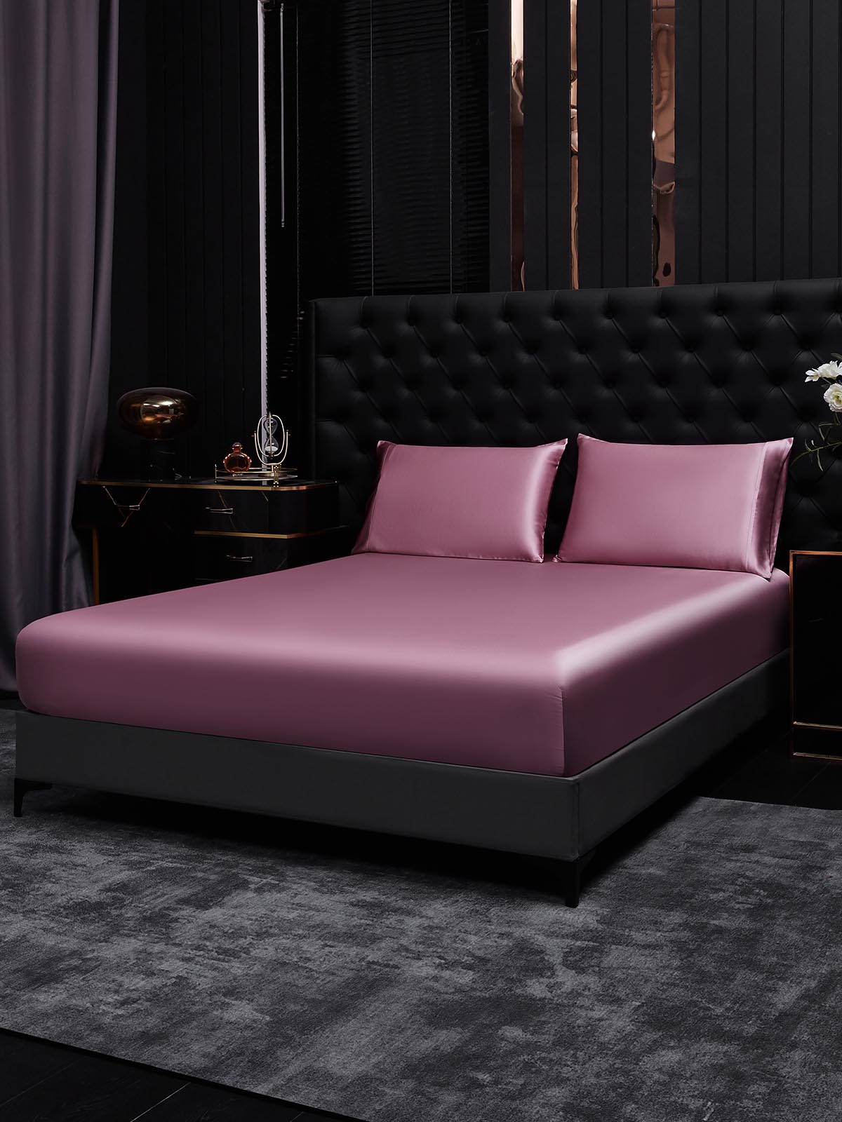 [Mauve Orchid] SilkSilky-UK 22Momme Pure Silk Bedding Set 002