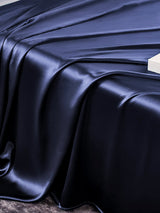 [Dark Blue] SilkSilky-UK 25Momme Pure Silk Bedding Set 005