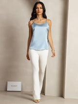 [Grayish Blue] SilkSilky-UK Spaghetti Strap Camisole 003
