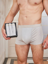 [Gray] SilkSilky-UK 100% Silk Jersey Men's Underwear 001