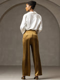 SilkSilky UK 19Momme Silk Womens Pants Brown 002