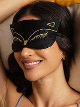 [Black] SilkSilky-UK Pure Silk Eye Mask 002