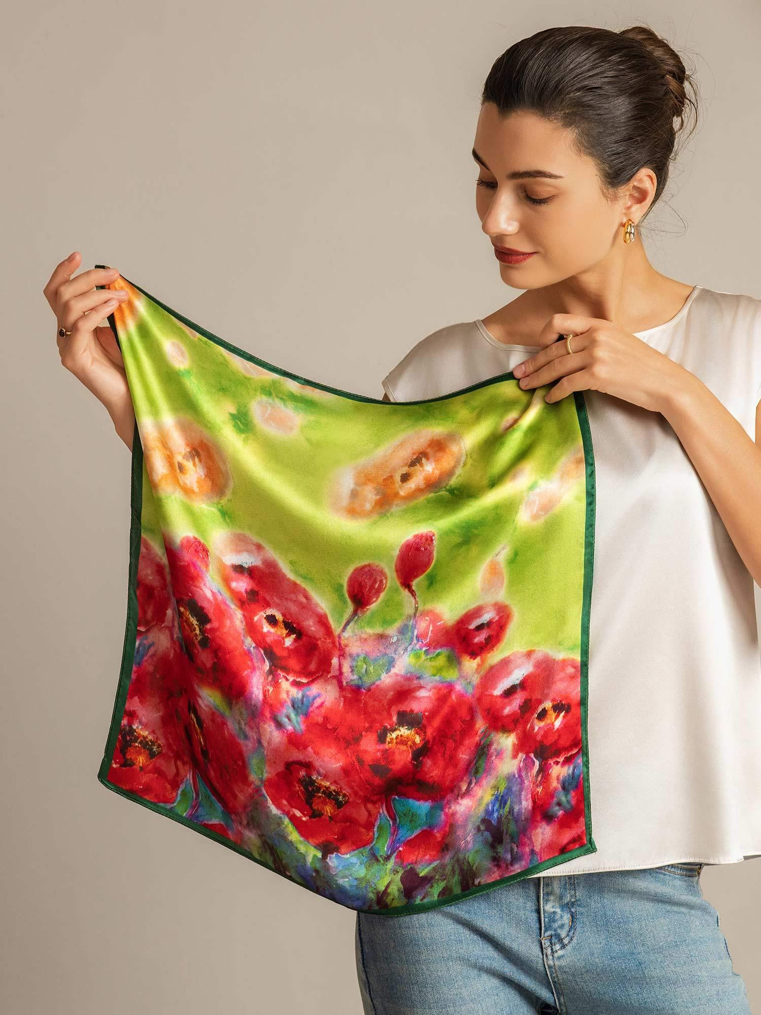 [P099] SilkSilky-UK Pure Silk Scarf 003,