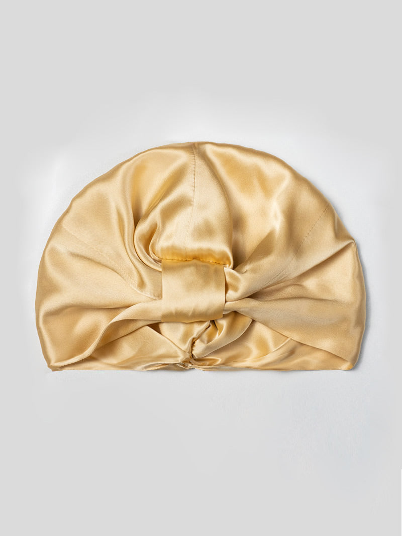 SilkSilky-UK Pure Silk Sleep Cap Champagne 005