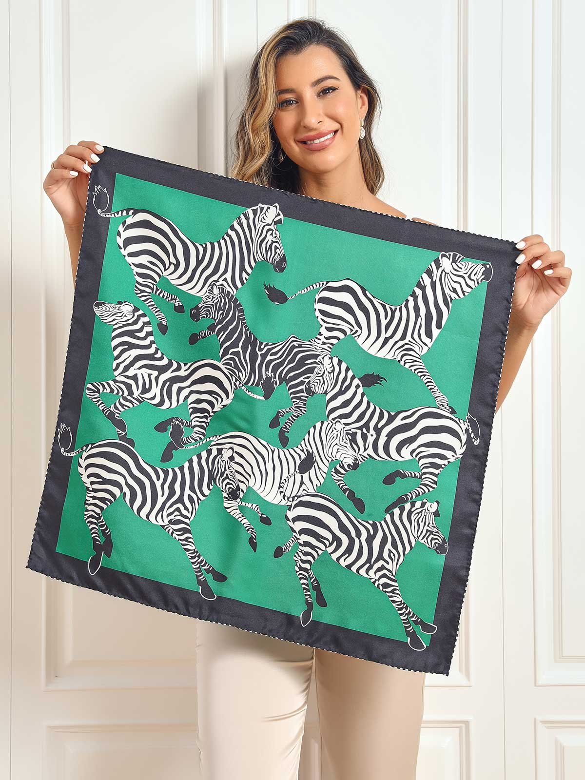 SilkSilky UK Pure Silk Scarf DarkGreen 001