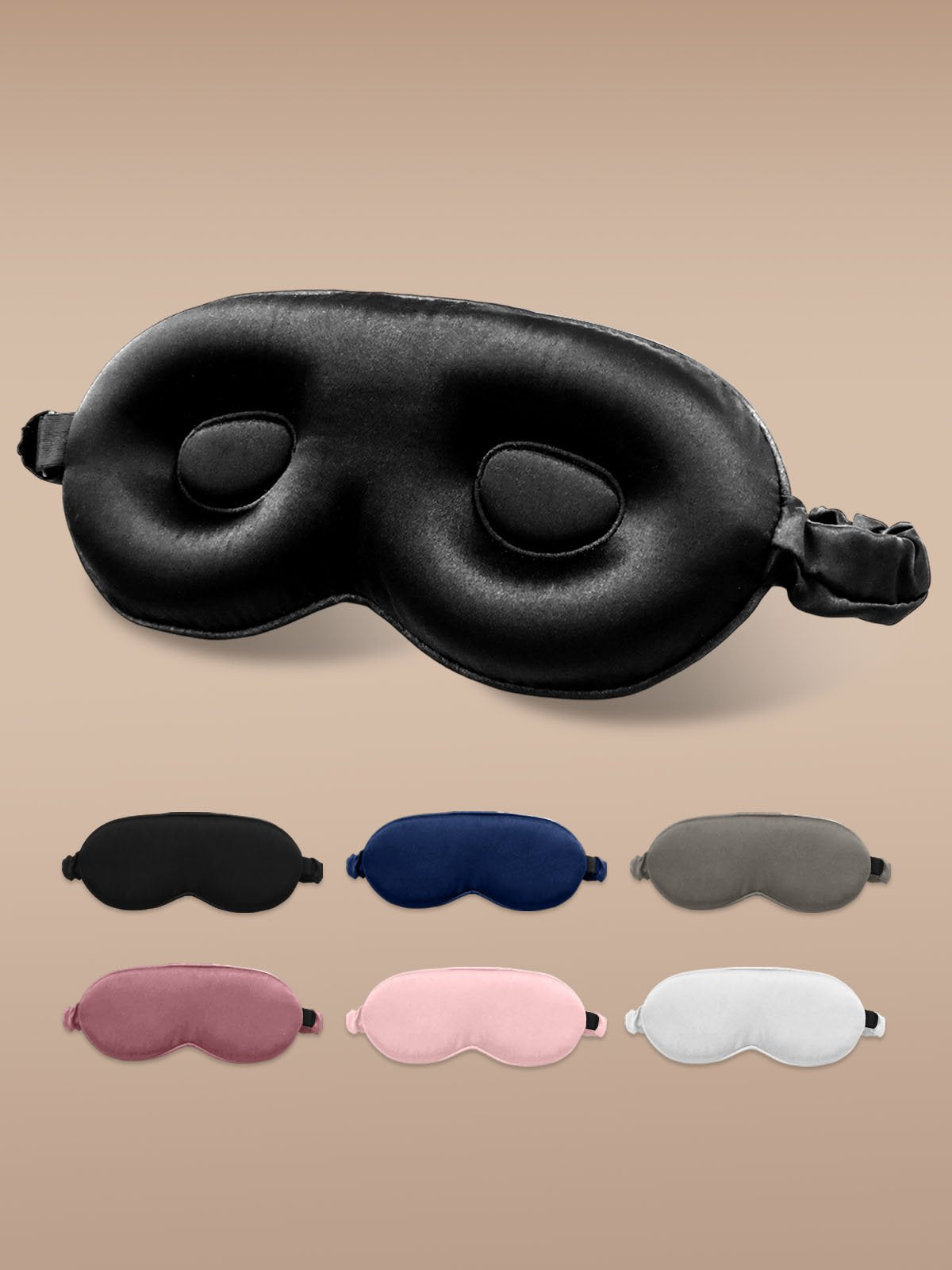[Black] SilkSilky-UK 22Momme Pure Silk Eye Mask 001