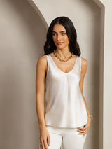 [Light Gray] SilkSilky-UK Sleeveless V Neck Camisole 001