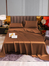 [Coffee] SilkSilky-UK 22Momme Pure Silk Bedding Set 005,