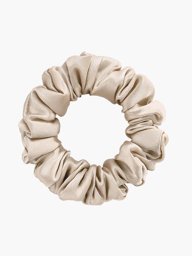 SilkSilky-UK 19Momme Pure Silk Scrunchie Beige 004