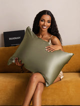 [Olive Green] SilkSilky-UK 22Momme Pure Silk Pillowcase 004