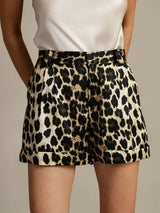 [Leopard] SilkSilky-UK 19Momme Silk Womens Shorts 001