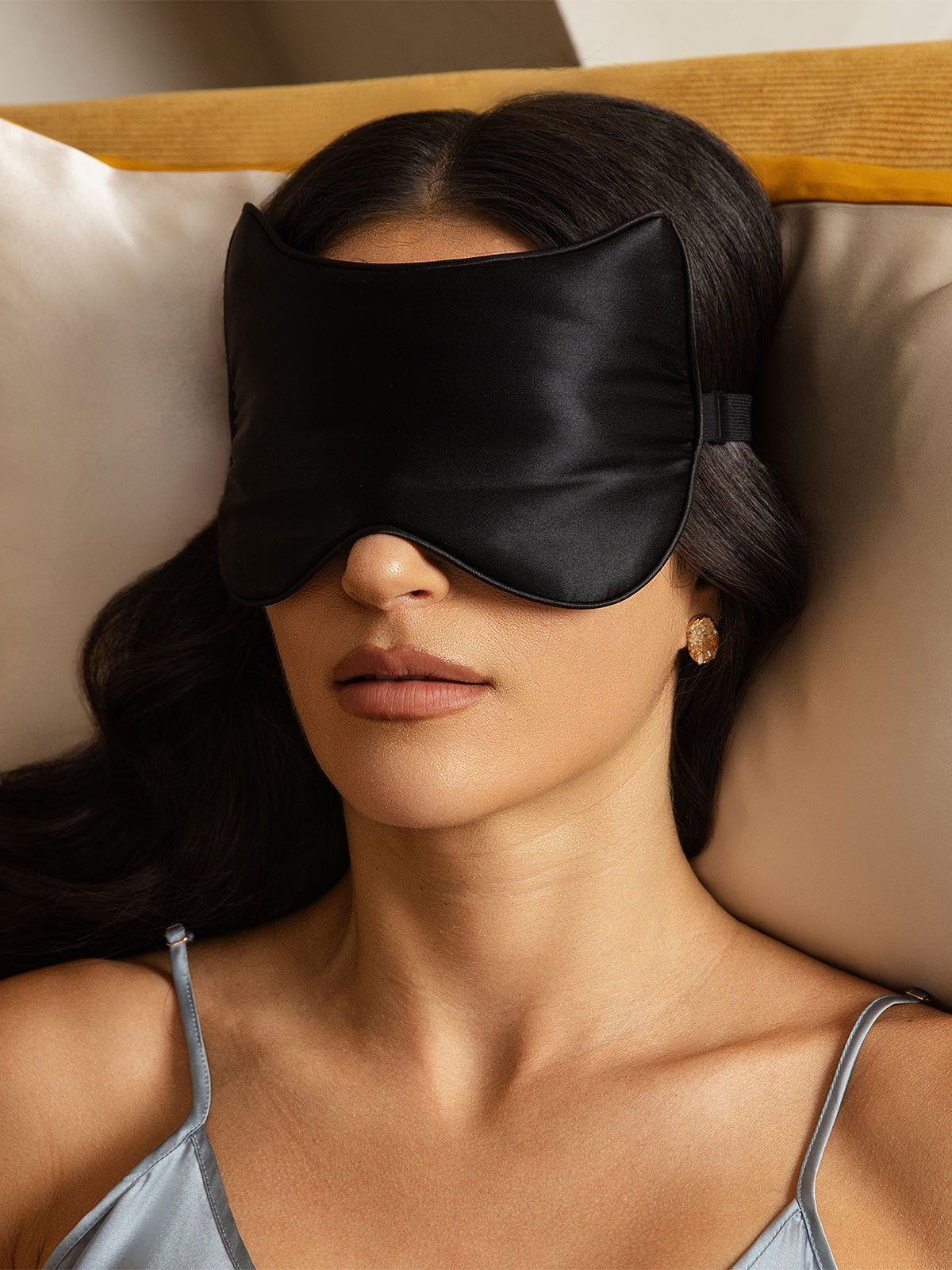 [Black] SilkSilky-UK Pure Silk Eye Mask 005