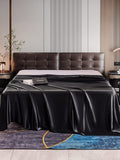 SilkSilky UK 22Momme Pure Silk Sheet Black 001