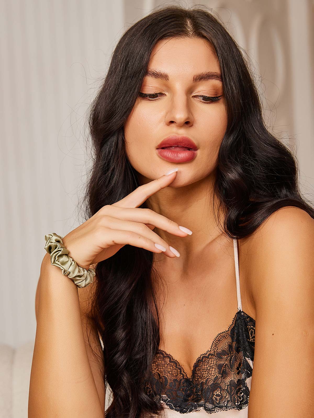 [Mint Green] SilkSilky-UK 19Momme Pure Silk Scrunchie 002