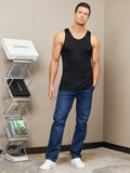 SilkSilky UK Silk Knitted Sleeveless Round Neck Men's T Shirt Black 006