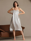 SilkSilky-UK 19Momme Silk Sleeveless Dress LightGray 001