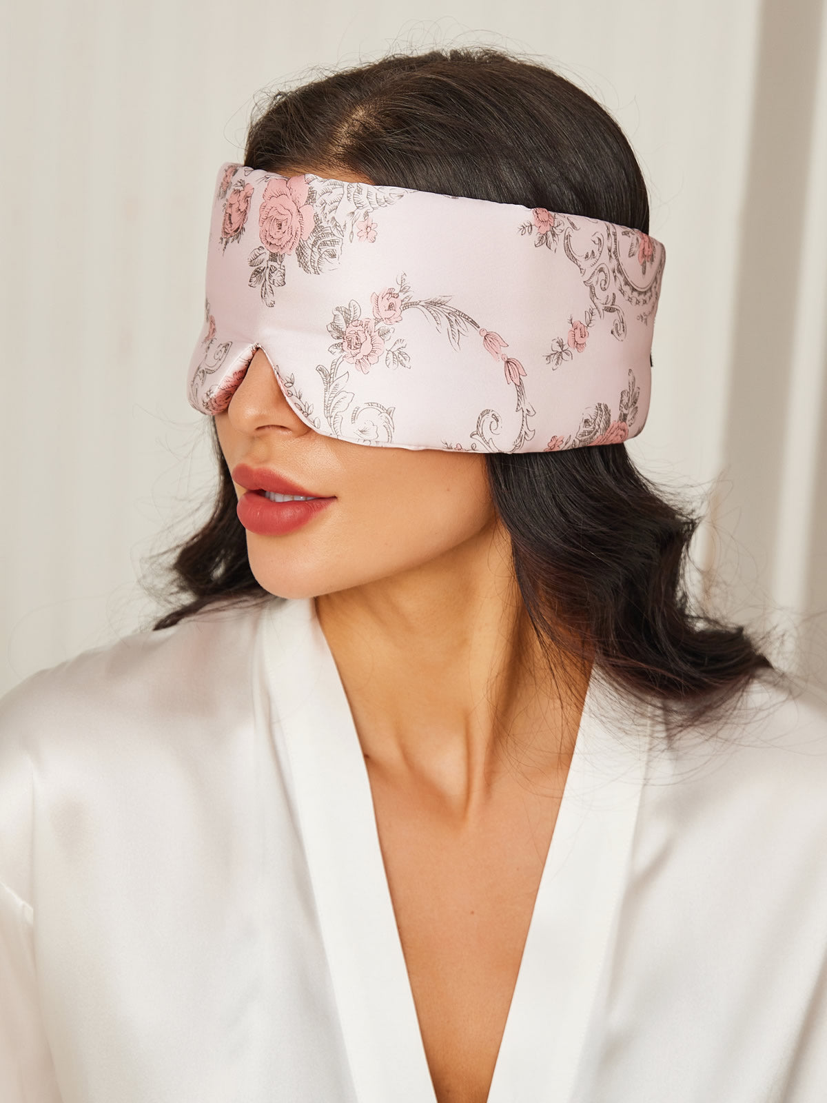 SilkSilky UK 19Momme Pure Silk Eye Mask RoseRed 001