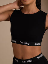 [Black] SilkSilky-UK Sleeveless Crew Neck Women's Outfit Sets 006