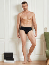 [Black] SilkSilky-UK 100% Silk Jersey Men's Underwear 005