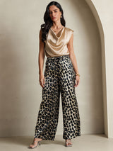 [Leopard] SilkSilky-UK Pure Silk Womens Pants 007,