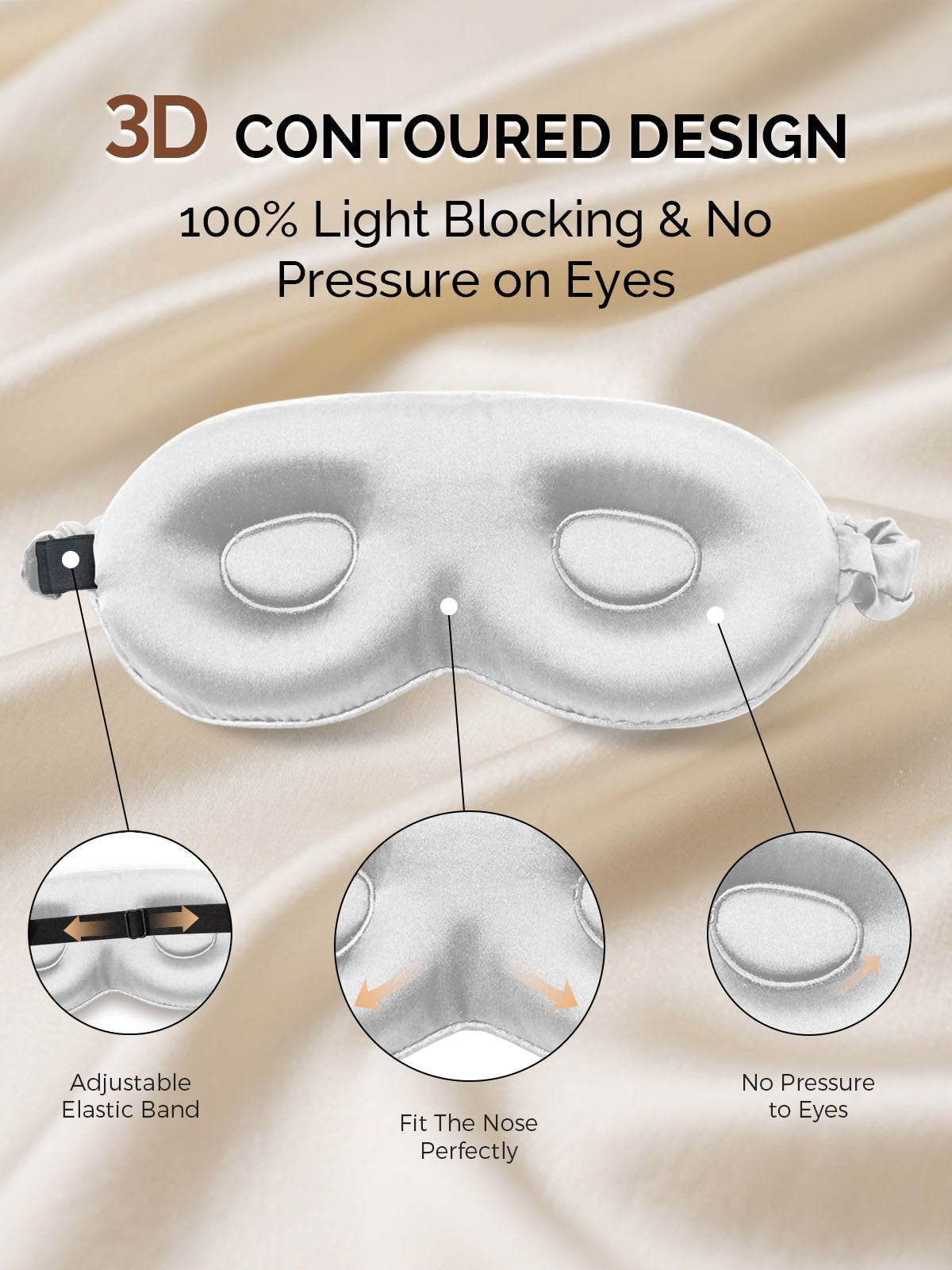 [Silver] SilkSilky-UK 22Momme Pure Silk Eye Mask 004