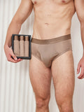 SilkSilky UK Silk Knitted Mens Underwear Coffee 001