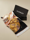 SilkSilky UK Pure Silk Scarf Black 001