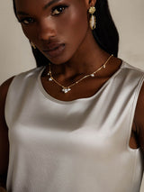 [Light Gray] SilkSilky-UK Sleeveless Round Neck Camisole 008