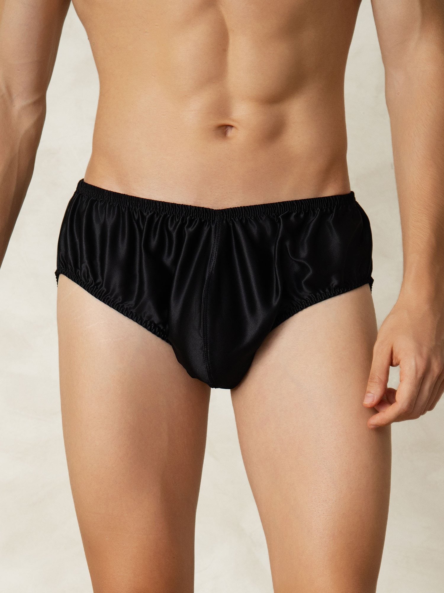[Black] SilkSilky-UK Pure Silk Mens Underwear 001