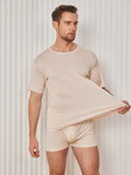 SilkSilky-UK-Silk-Knitted-Short-Sleeve-Round-Neck-Men's-T-Shirt-Beige-003