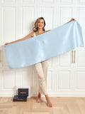 SilkSilky UK Pure Silk Scarf LightBlue 002