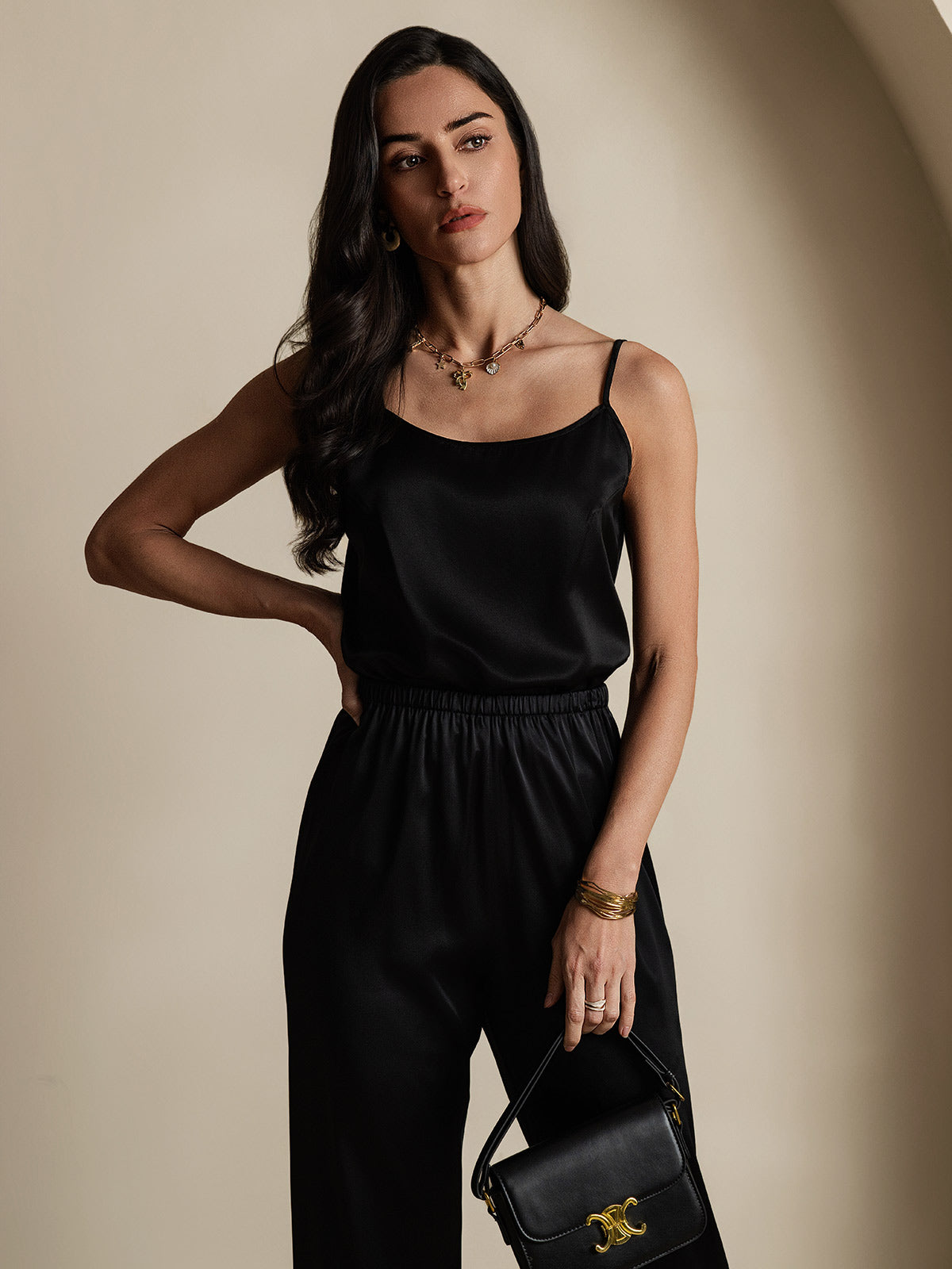 [Black] SilkSilky-UK 19Momme Silk Camisoles 003