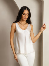 [Light Gray] SilkSilky-UK Sleeveless V Neck Camisole 006