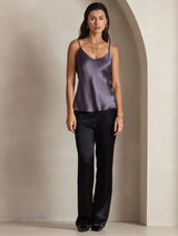 [Purple Gray] SilkSilky-UK Spaghetti Strap V Neck Camisole 003