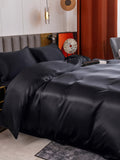 SilkSilky UK 19Momme Pure Silk Bedding Set Black 004