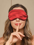 SilkSilky-UK 19Momme Pure Silk Eye Mask DarkRed 001