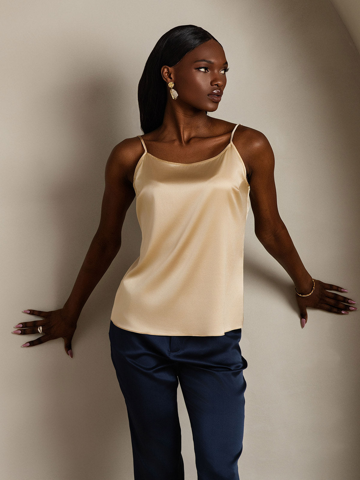[Champagne] SilkSilky-UK 19Momme Silk Camisoles 005