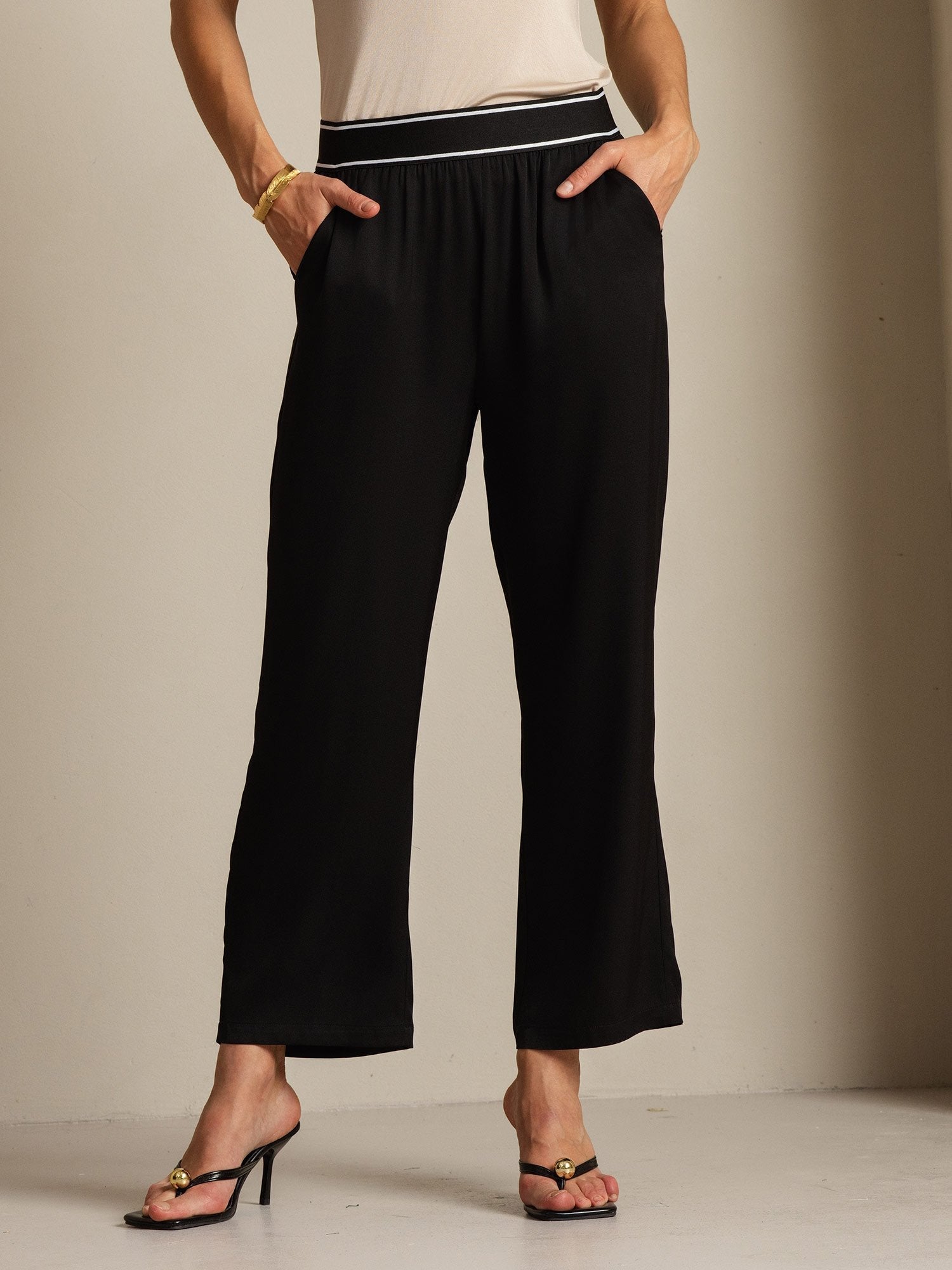 [Black] SilkSilky-UK 22Momme Silk Womens Pants 009