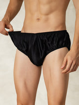 [Black] SilkSilky-UK Pure Silk Mens Underwear 005