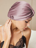 SilkSilky-UK Pure Silk Sleep Cap PaleMauve 002