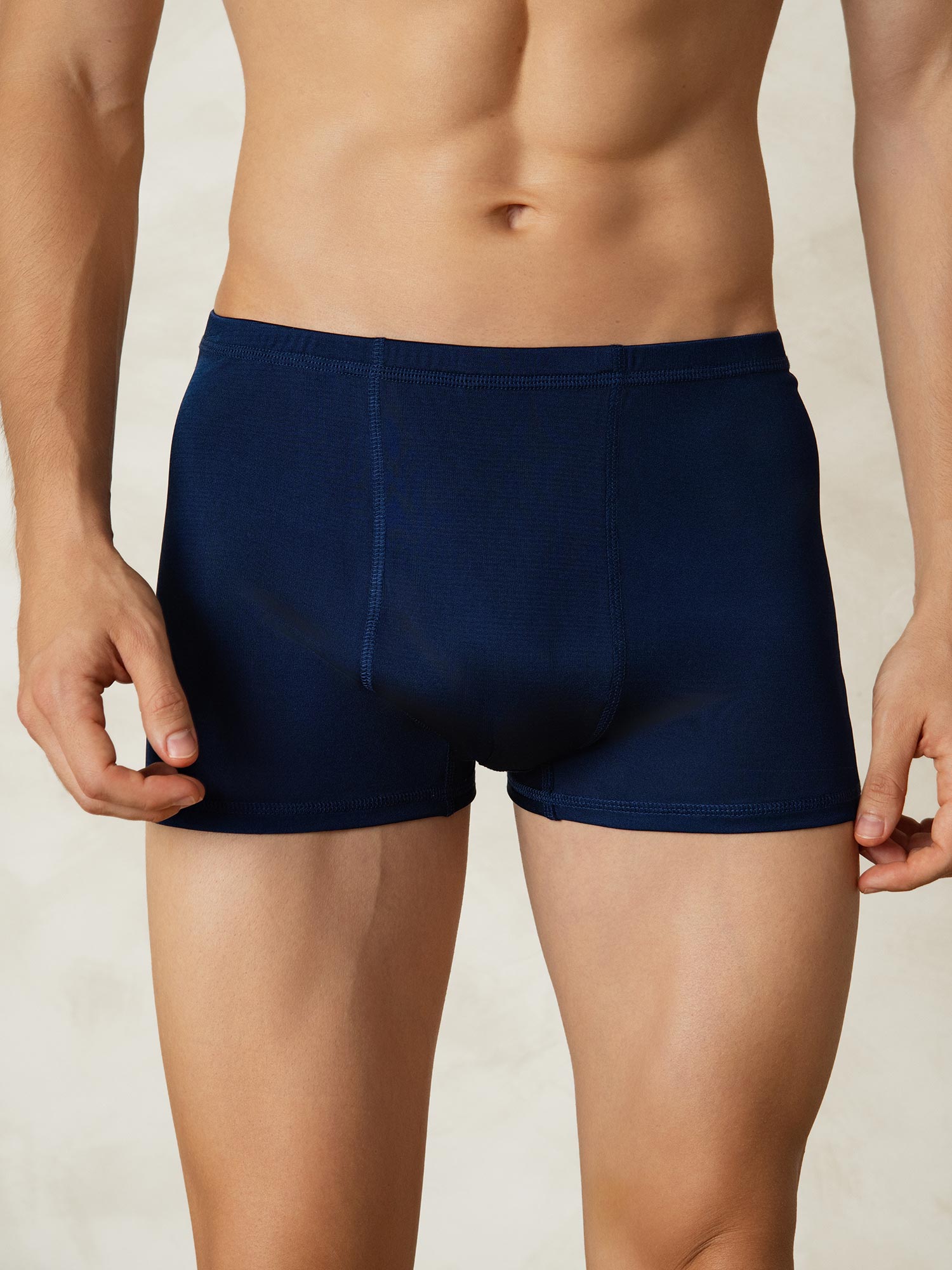 [Dark Blue] SilkSilky-UK Silk Knitted Mens Underwear 001