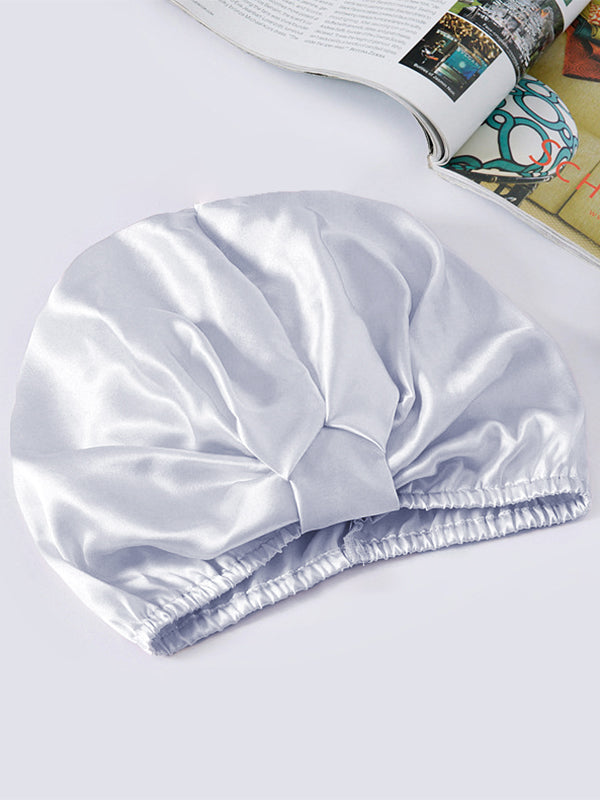 SilkSilky-UK Pure Silk Sleep Cap Silver 002