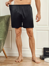 [Black] SilkSilky-UK Men's Sleep Shorts 003