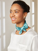 [Teal] SilkSilky-UK Scarf 003